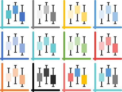 箱ひげ図のグラフィック素材イラスト