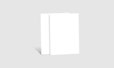 Blank white paper sheet. Paper mockup template with shadow. Vector design