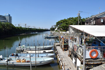 Dock at Lake Hamana, Hamamatsu City, Shizuoka Prefecture, Japan