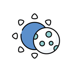 Eclipse vector icon stock illustration