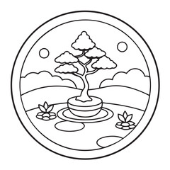 anti stress mandala coloring page, bold and easy mandala coloring page, mandala coloring page, line art, black and white illustration