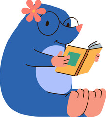Mole Reading Book