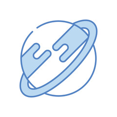 Saturn vector icon stock illustration
