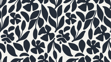 Tropical Zen Abstract Smooth-Style Florals and Leafy Elements