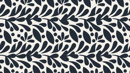 Abstract Botanical Tropics Floral and Leaf Art in Smooth Forms