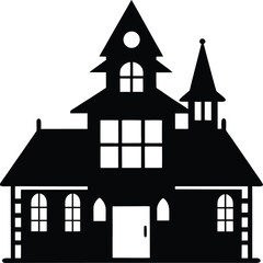 house silhouette vector illustration