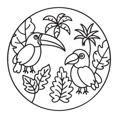 anti stress mandala coloring page, bold and easy mandala coloring page, mandala coloring page, line art, black and white illustration