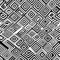 Black and white optical illusion pattern, seamless 3D triangular grid, isometric impossible shapes, high contrast, abstract and modern background