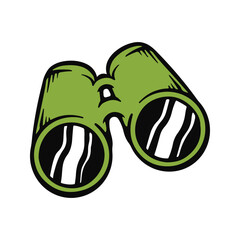 Binoculars hand drawn Vector illustration