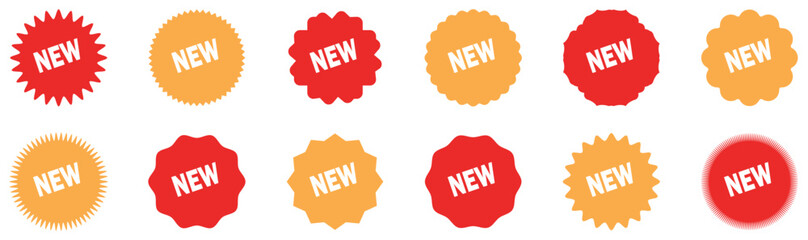 Set of new arrival tag icon. Special Offer Icon, Sticker, Deal Label, Variations, vector illustration,