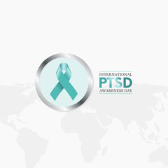 Fototapeta premium vector graphic of International PTSD Awareness Day ideal for International PTSD Awareness Day celebration
