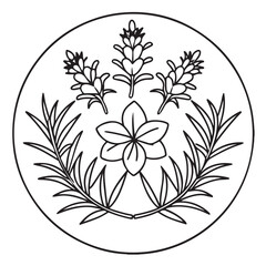 anti stress mandala coloring page, bold and easy mandala coloring page, mandala coloring page, line art, black and white illustration