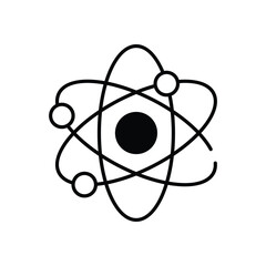 Atom vector icon stock illustration