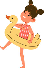 Girl with Duck Swim Ring