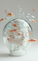 Elegant glass cup with whipped cream and decorative sprinkles on smooth surface