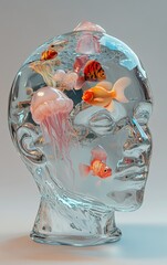 Beautifully arranged colorful flowers in a decorative glass vase on light background