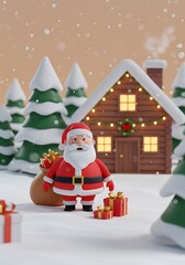 Santa's Cozy 3D Winter Haven