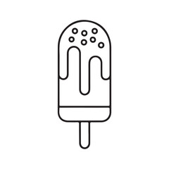 vector of coloring page of ice cream