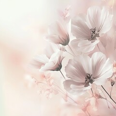Delicate Pastel Flowers in Soft Focus