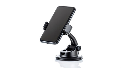 Naklejka premium Adjustable Car Phone Mount Sleek Design, Secure Grip, Hands-Free Viewing