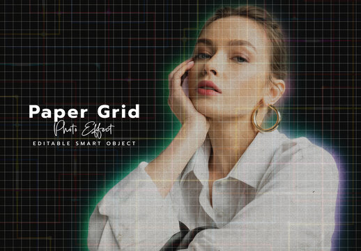 Paper Grid Photo Effect