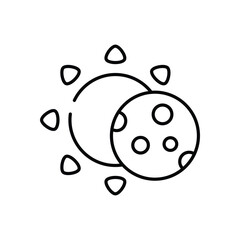 Eclipse vector icon stock illustration