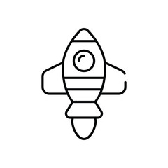Rocket vector icon stock illustration
