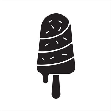 recommend clip art: Ice cream silhouette icon with three scoops for summer, dessert, and sweet treat concepts.