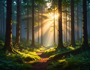morning in the forest