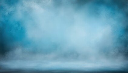 Obraz premium Dusty blue blurred background for portrait. Portrait backdrop for studio. Empty textured wall.