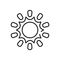 Sun vector icon stock illustration 