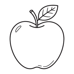 Apple Minimalist Line Drawing