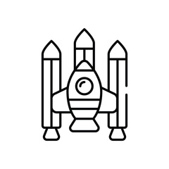 Space Shuttle vector icon stock illustration