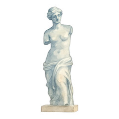 Obraz premium PNG Classical marble statue illustration.