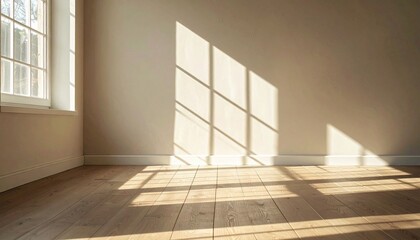 Obraz premium Sunlight Casting Shadows In A Simple Room