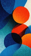 Abstract design with vibrant colors and shapes
