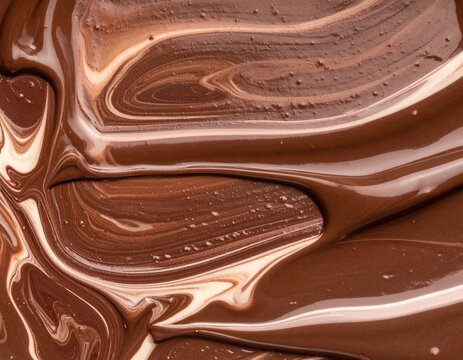 Delicate swirls of rich chocolate create an artistic masterpiece for Chocolate Day festivities.