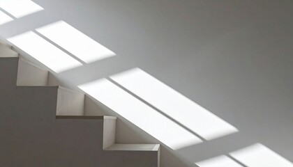 Fototapeta premium Modern Staircase With Sunlight Shadows