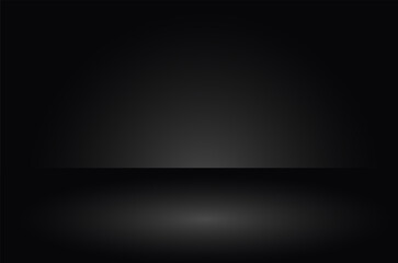 Fototapeta premium Empty black color studio room background, can use for background and product display
