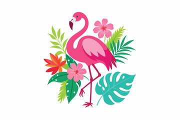 Obraz premium cute flamingo colorful Vector
