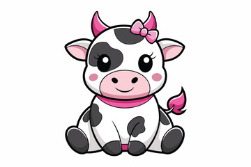 Obraz premium cute cow colorful Vector