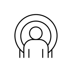 CT scan diagnostics icon used in hospitals clinics and medical software interfaces