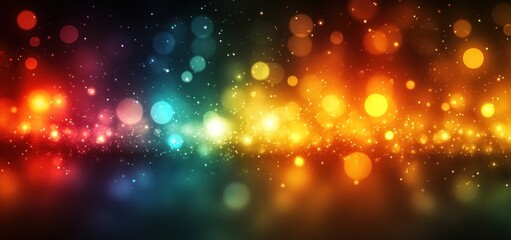 Abstract Rainbow Lightscape: A Kaleidoscope of Sparkling Colors