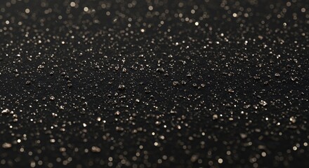 Obraz premium Water droplets on black surface