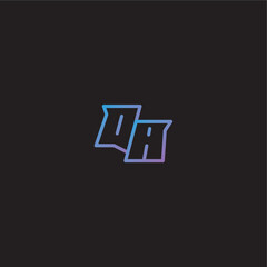 monogram logo design amazing esport style QA dinamyc line gaming concept letter