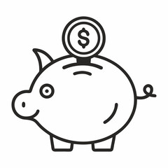 vector piggy bank