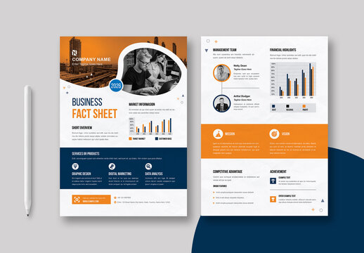 Business Fact Sheet Layout