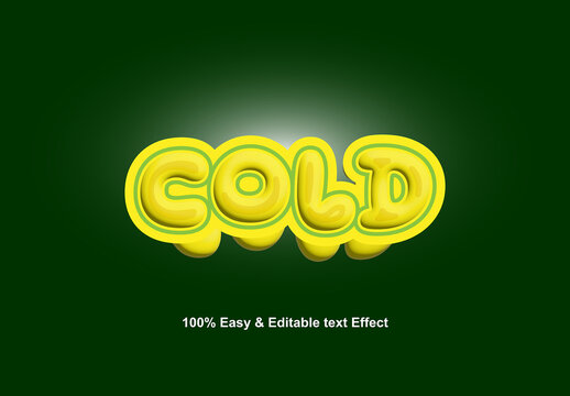 Cold Editable Text Effect Layout