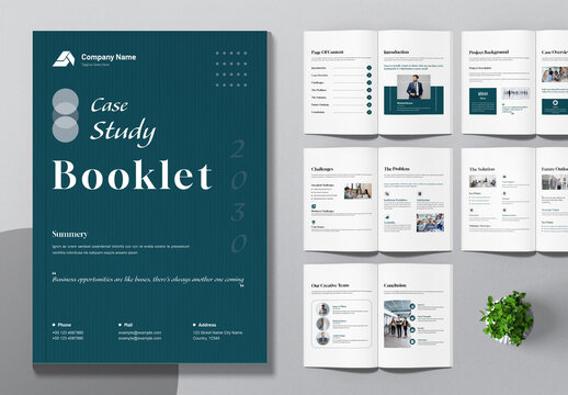 Case Study Booklet Template Design Layout