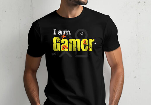 Games Lover T Shirt Layout